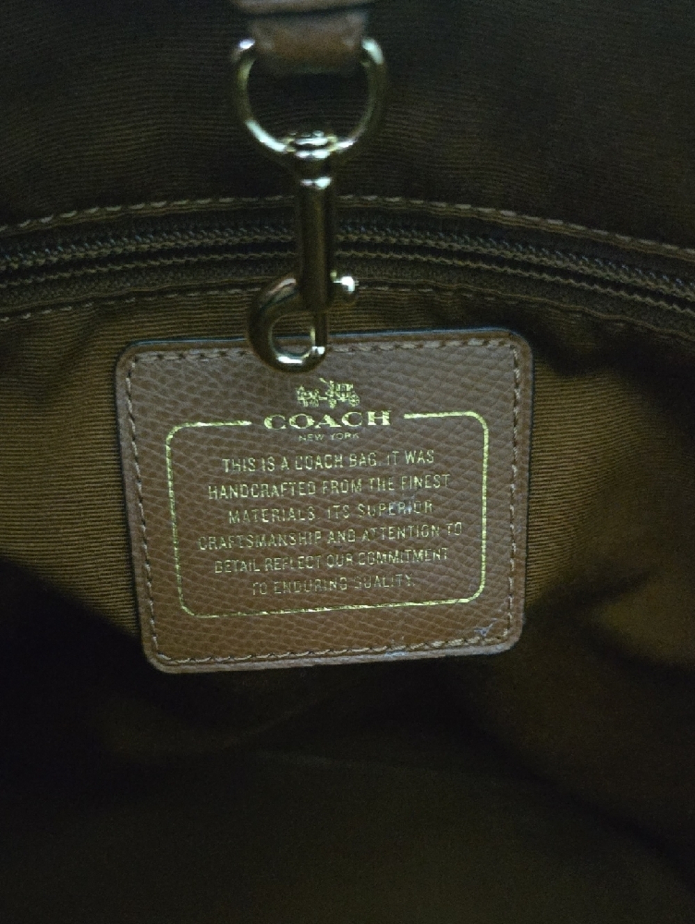 Coach Brown Leather Large Tote Bag W/ Gold Hardware (GOOD)(READ)✨️🤎✨️ - Picture 14 of 15